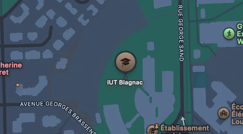 Carte de localisation de l'IUT Blagnac