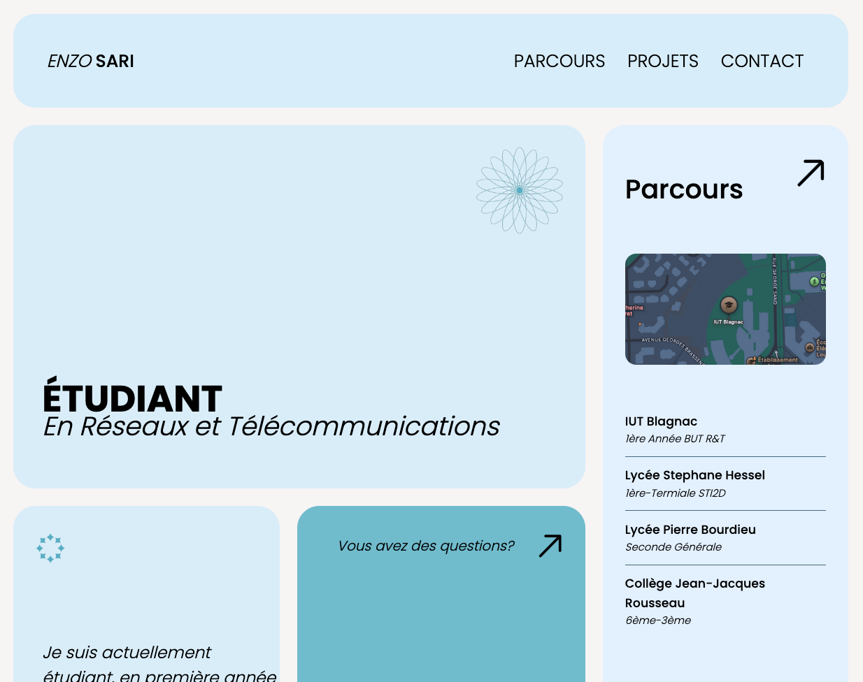 Image montrant le site rendu pour le projet de la SAÉ 14